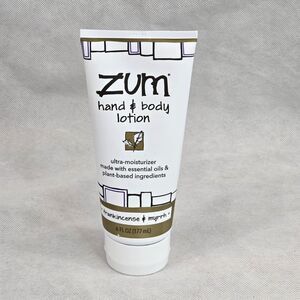 Zum Hand and Body Lotion Ultra Moisturizer Essential Oils Frankincense 6 fl oz